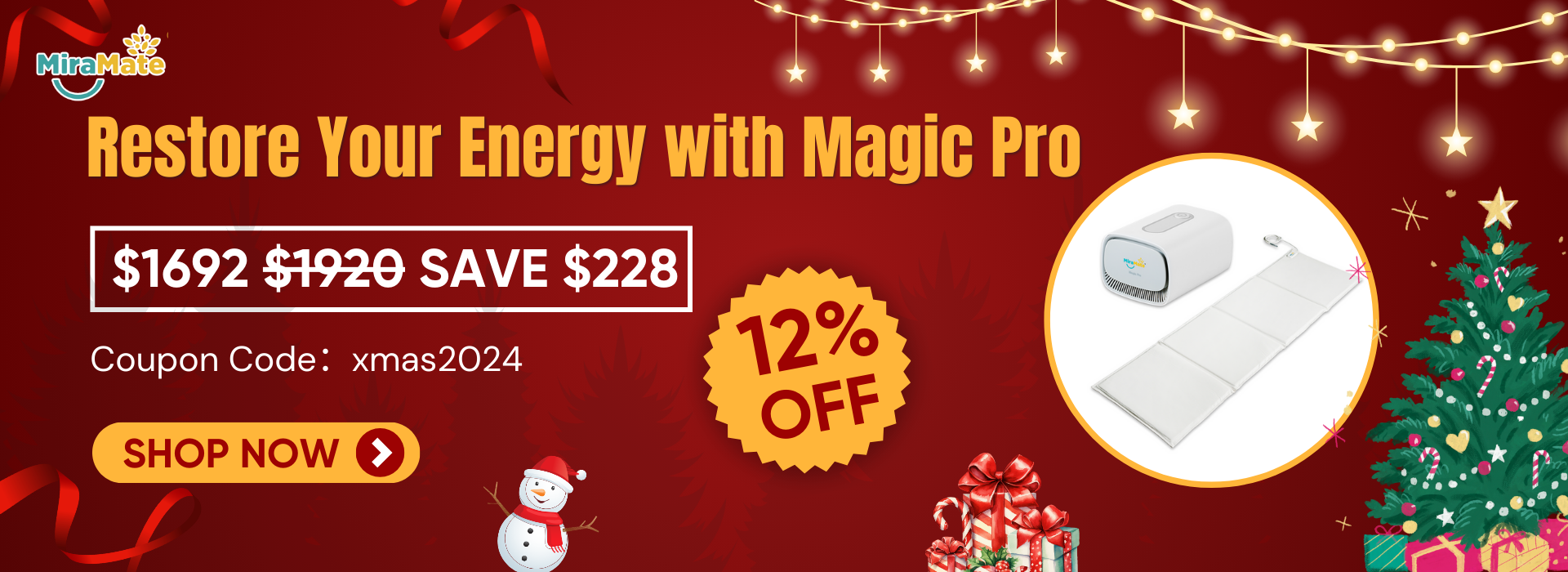 MiraMate Christmas Sale Banner
