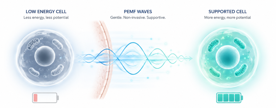 PEMF Support. Cellular Energy